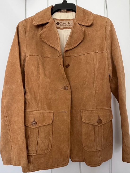 Columbia Jackets & Blazers - Columbia Women's Suede Cowhide‎ Leather Button-Front Jacket